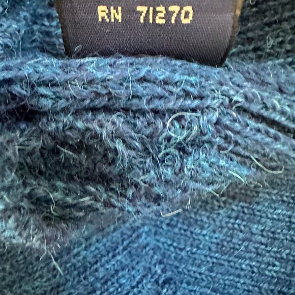 Scapa Of Scotland 100% Baby Alpaca Blue Sweater Women's Sz M Turtle Neck Peru - Picture 13 of 13